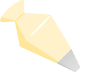 クリームをデコレーションする絞り袋